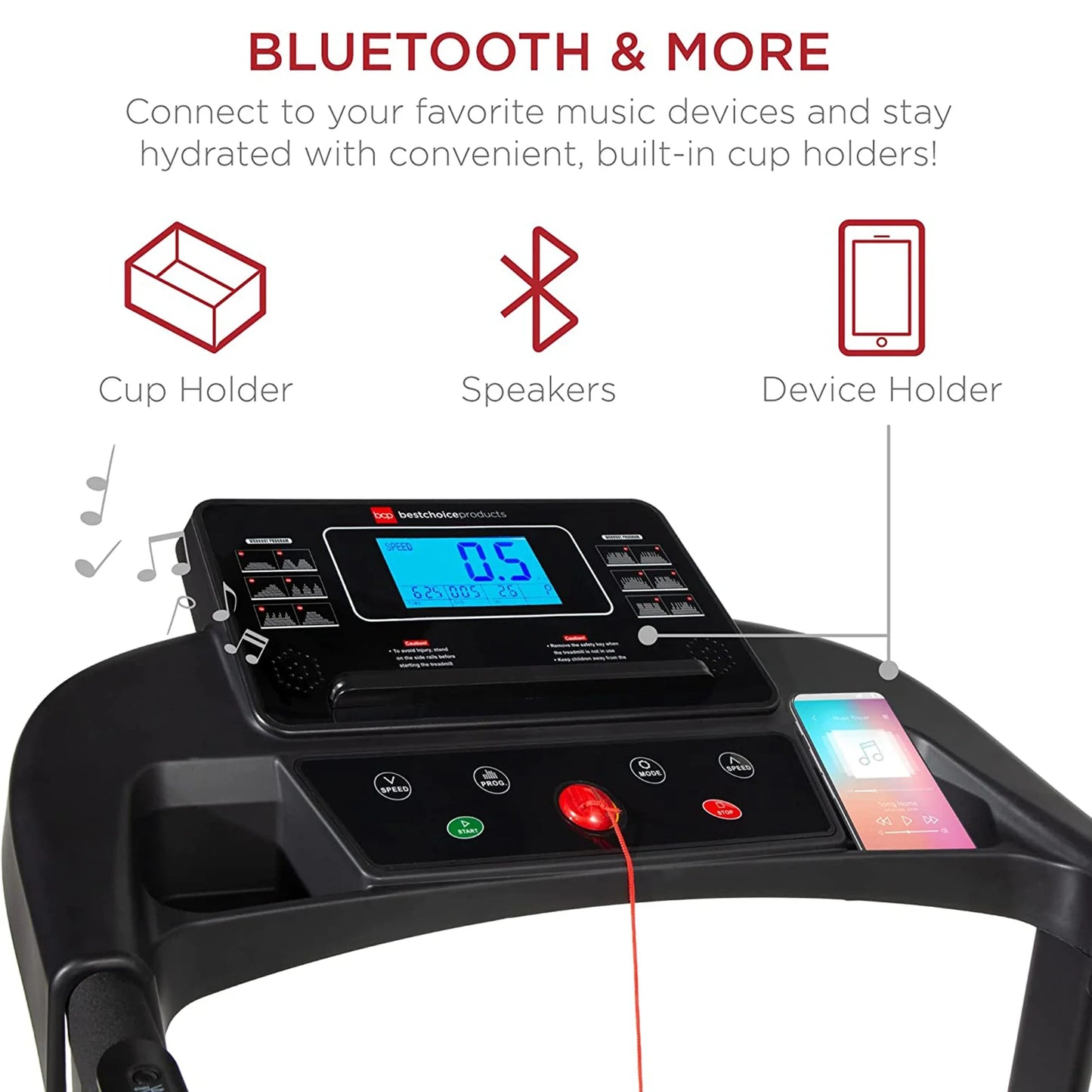 RTMX-750 2.5 HP Foldable Incline Treadmill with Bluetooth