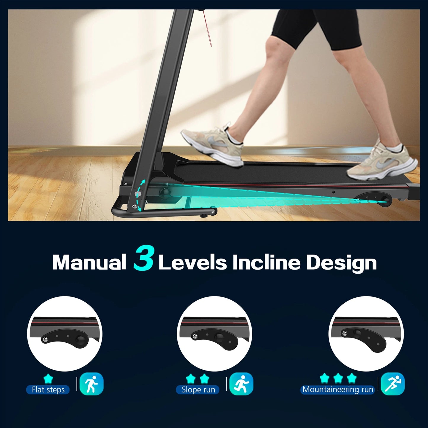 RTMX-750 2.5 HP Foldable Incline Treadmill with Bluetooth